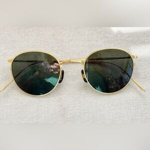 Vintage Oliver People LA Series Gold Aviator Sunglasses